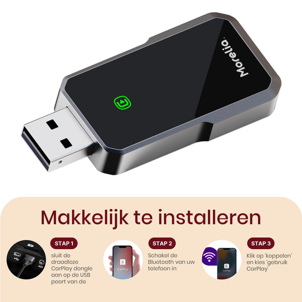 Morelia® Premium Draadloos 2 in 1 CarPLay