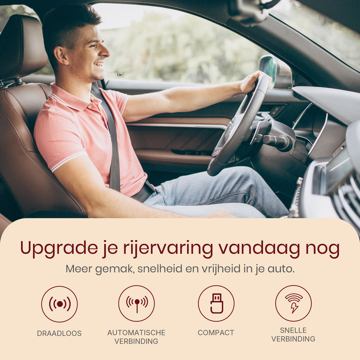 Morelia® Premium Draadloos 2 in 1 CarPlay