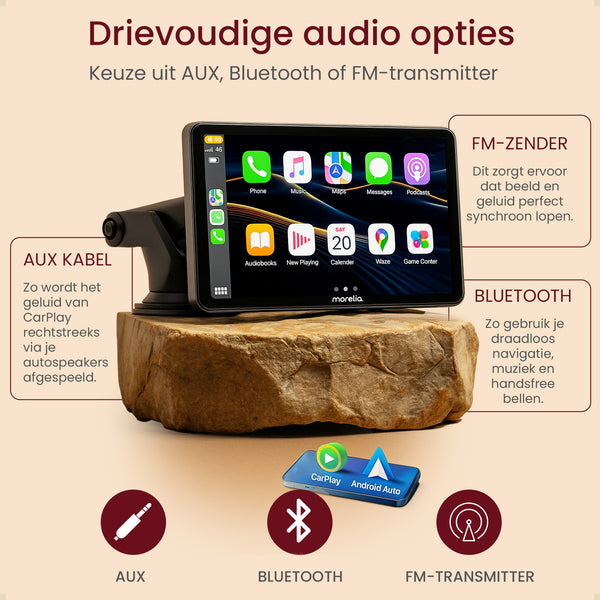 Morelia® Carplay Scherm - 7 inch - Geschikt Voor Apple & Android