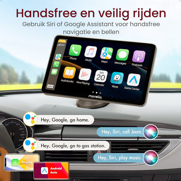 Morelia® Carplay Scherm - 7 inch - Geschikt Voor Apple & Android