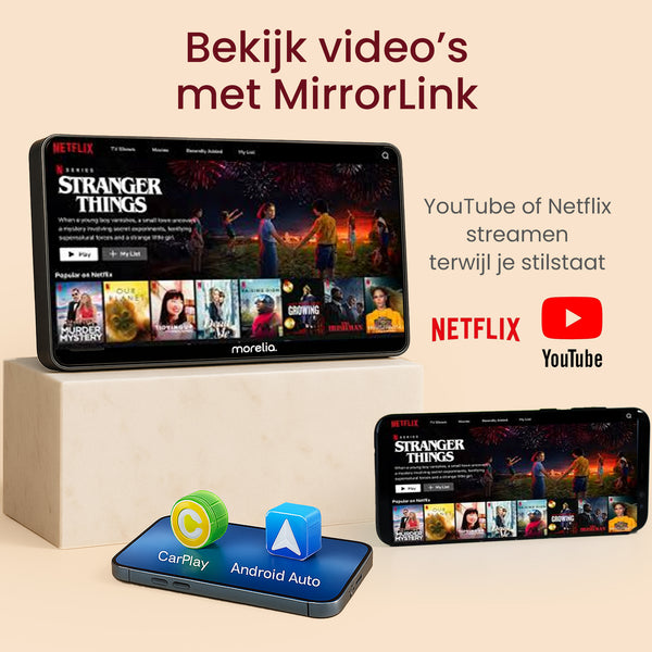 Morelia® Carplay Scherm - 7 inch - Geschikt Voor Apple & Android